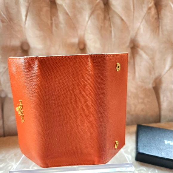 Prada Orange Saffiano Leather Key-holder - Picture 4 of 6